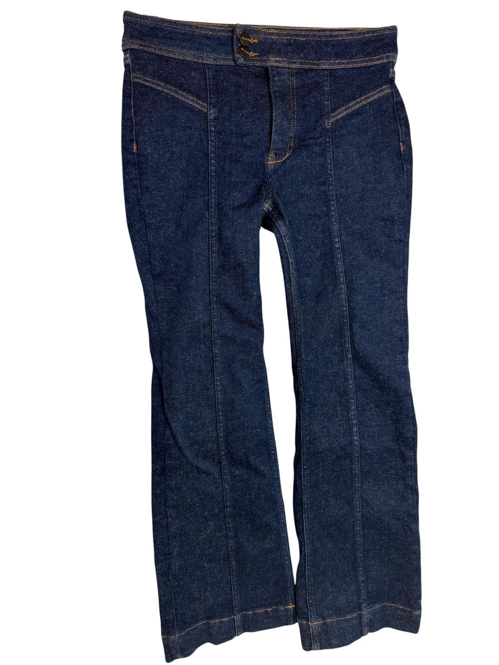 Pilcro Jeans Womens 28 Blue Dark Wash Mid Rise Straight Stretch Denim Pants